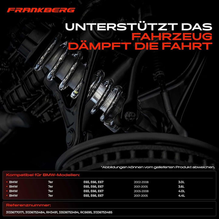 4x Federn Fahrwerksfeder Vorne Hinten Kompatibel mit 7er E65 E66 E67 730d 735i 740i 745i 2001-2008 R