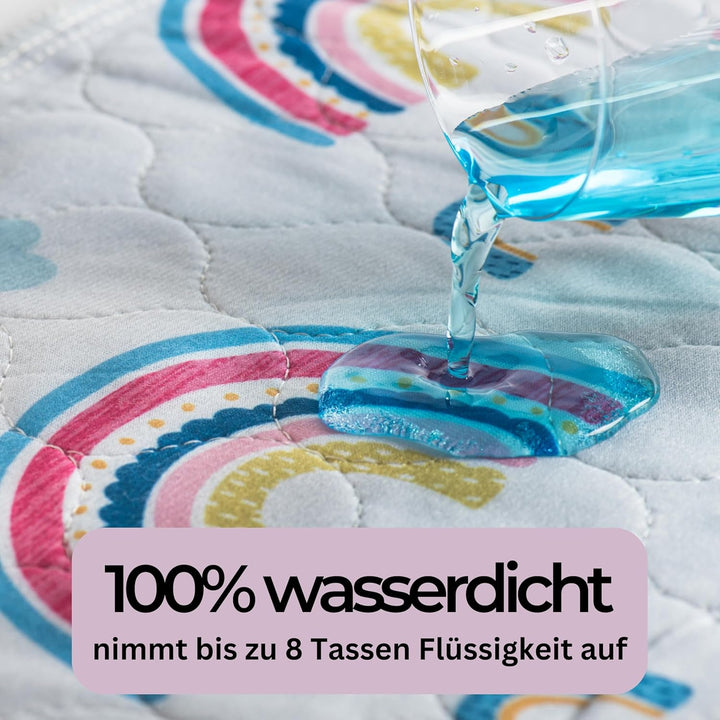 Bettunterlage wasserdicht für Kinder I grosse Matratzen I waschbare Matratzenauflage zum seitlichen
