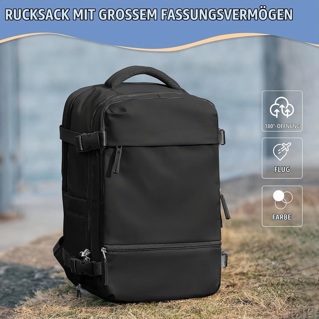 SZLX Grosser Reiserucksack Damen,Vakuum Rucksack mit Pumpe Ryanair Handgepäck 40x30x20 Herren, Wizza