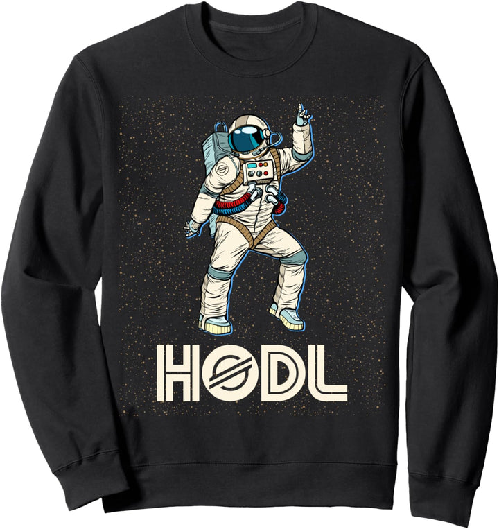 Cryptocurrency Talk XLM - Fun HODL Stellar Disco Moon Gear Sweatshirt