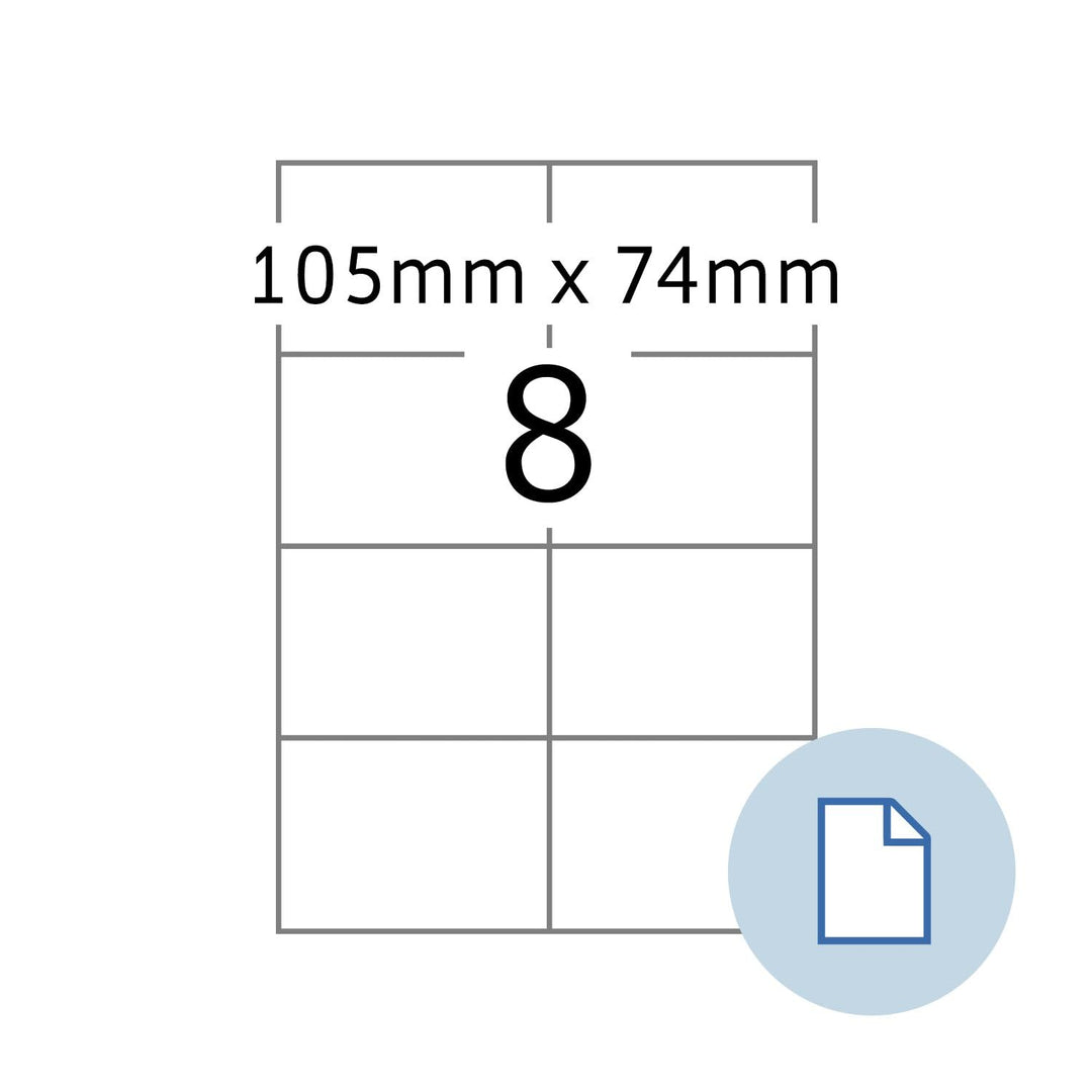 Herma 8408 Universal-Etiketten Dataprint, 105 x 74,25 mm, weiss
