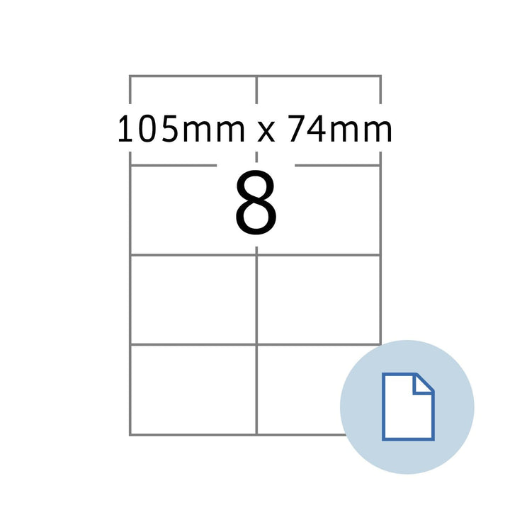 Herma 8408 Universal-Etiketten Dataprint, 105 x 74,25 mm, weiss