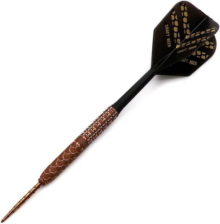 CUESOUL Steel Tip 90% Tungsten Dart Set mit Ölfarbe Finish und ROST Flights 23g HANDGEMACHTES BIER,