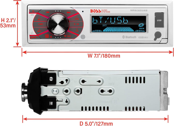 BOSS Audio Systems mr632uab 200 W Bluetooth weiss Empfangsgerät für digitale Instrumente, Empfangsge