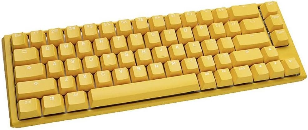 Ducky One 3 Yellow - Mechanische Gaming Tastatur Deutsches Layout im SF-Format (65% Keyboard) mit Ch