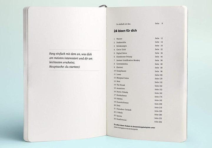 LEUCHTTURM1917 Change Journal - Erfolgsjournal mit 24 Techniken für mehr Produktivität, Achtsamkeit