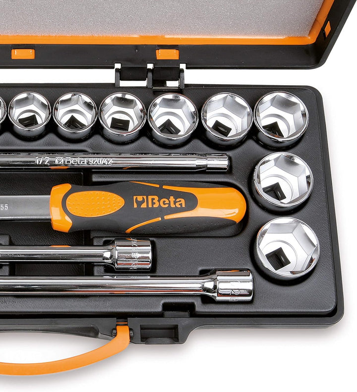 Beta 920A/C20X Steckschlüssel Set, Werkzeugkoffer mit 20 Steckschlüssel und 5 Betätigungswerkzeuge (