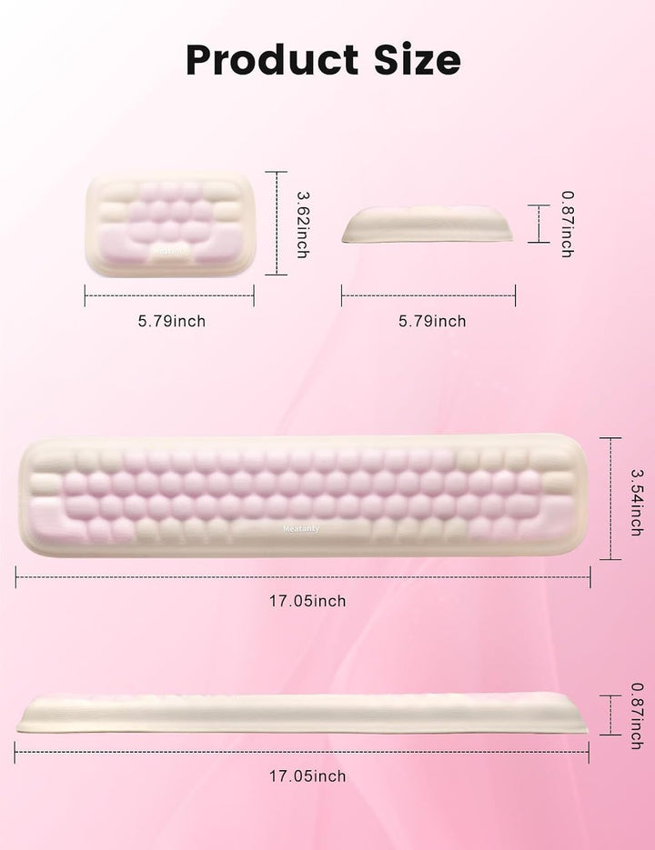 MEATANTY Mauspad Mit Handgelenkauflage &amp; Tastatur Handballenauflage – Ergonomisches Memory-Schaum Se