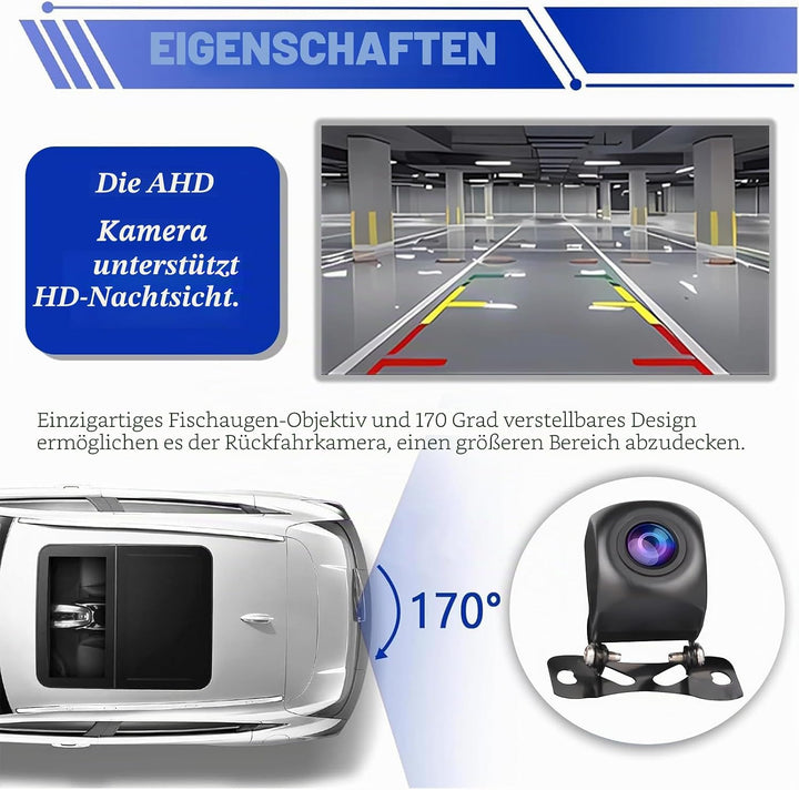 Backup Camera car AHD Rückfahrkamera Kompatibel mit Kttcorlp Radios, Night Vision Waterprof Rückfahr