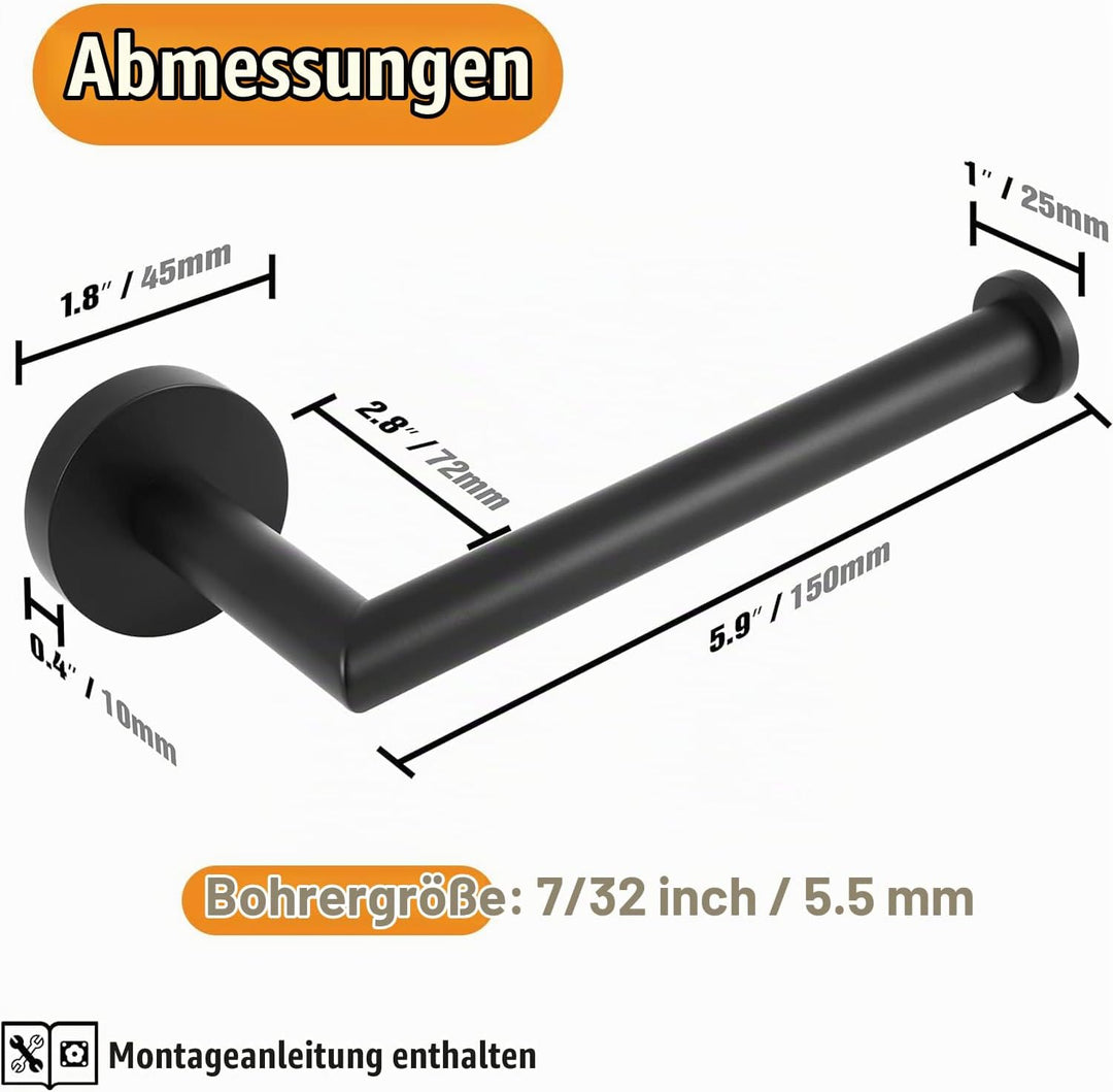 HITSLAM Toilettenpapierhalter, WC Edelstahl Klopapierhalter für Küche und Badzimmer Toilette Toilett