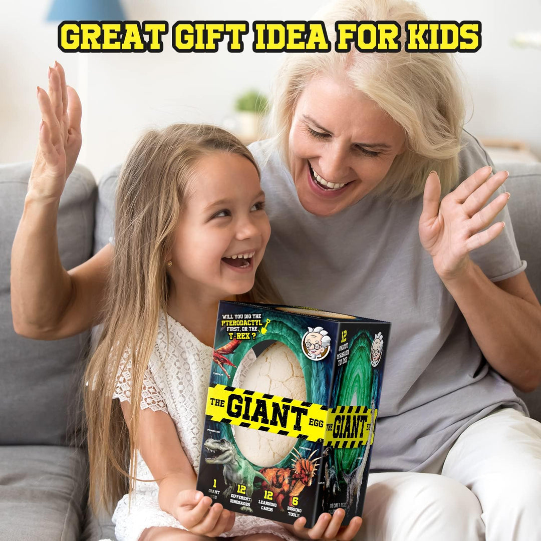 Dr. Daz Dinosaurier Ausgrabung Gross Ei Spielzeug für Kinder Dino Eier Ausgraben Geburtstag Party Se
