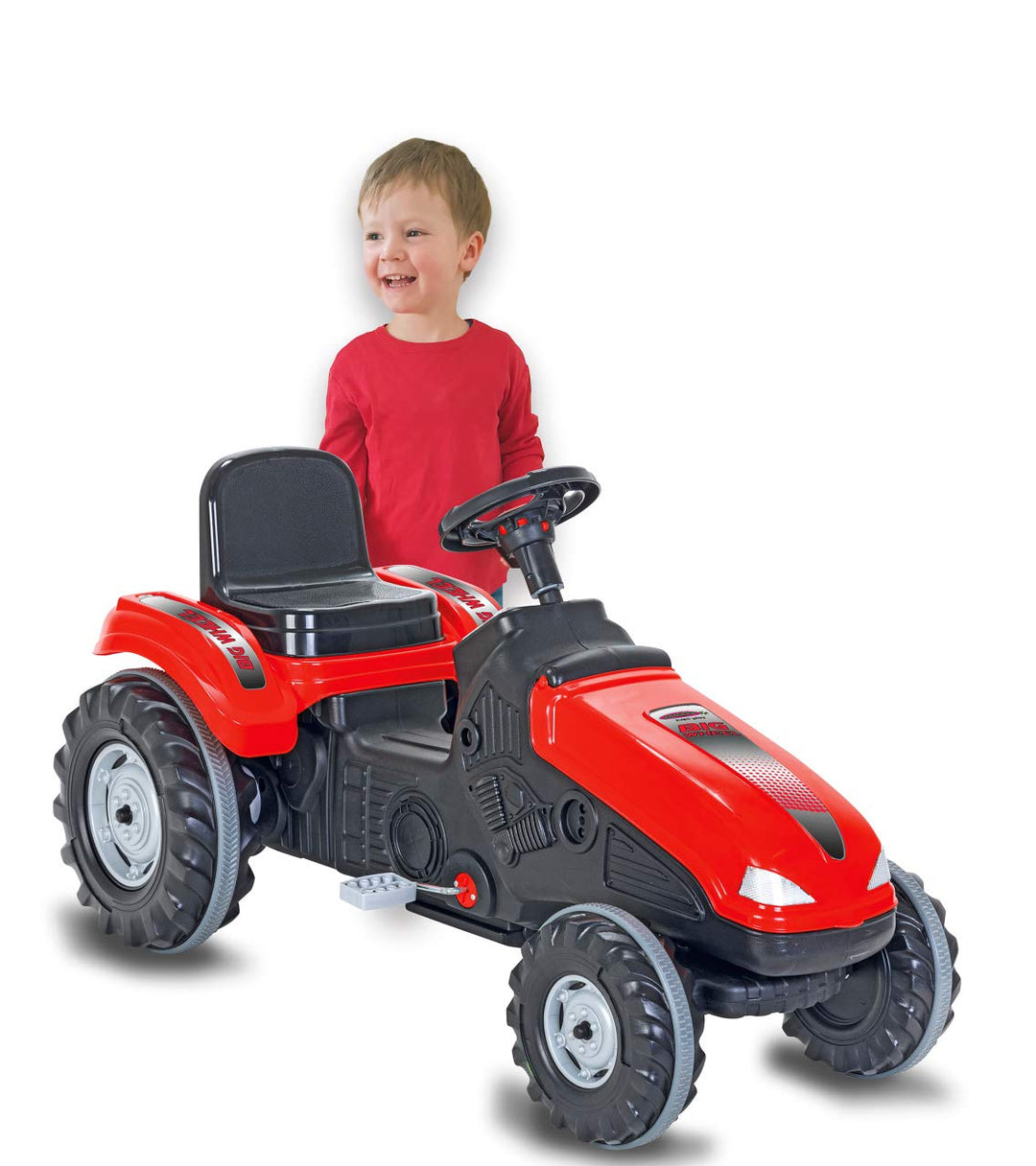 Trettraktor Big Wheel – Kippschutz, bis 60KG, leichtgängiges Lenkradsystem, Hupe, Verstellbarer Sitz