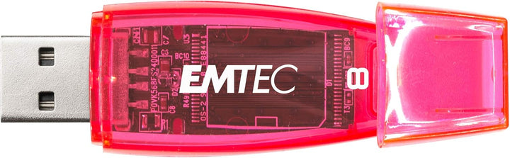 EMTEC USB-Stick 2.0 C410, Flash-Laufwerk, 8 GB, Lesegeschwindigkeit 5 MB/S, Schreiben 15 MB/S, kompa