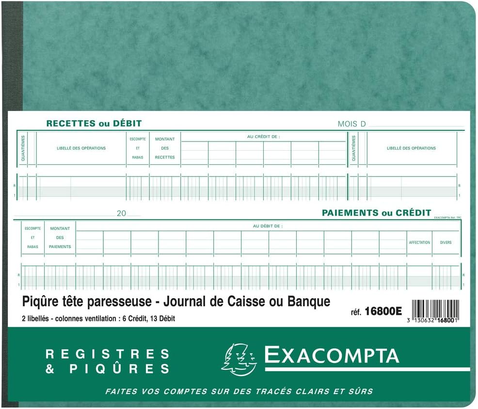EXACOMPTA Spaltenbuch "2 libellÈs", 20 Spalten auf VE = 1