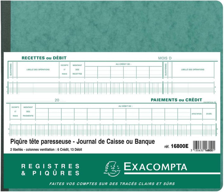 EXACOMPTA Spaltenbuch "2 libellÈs", 20 Spalten auf VE = 1