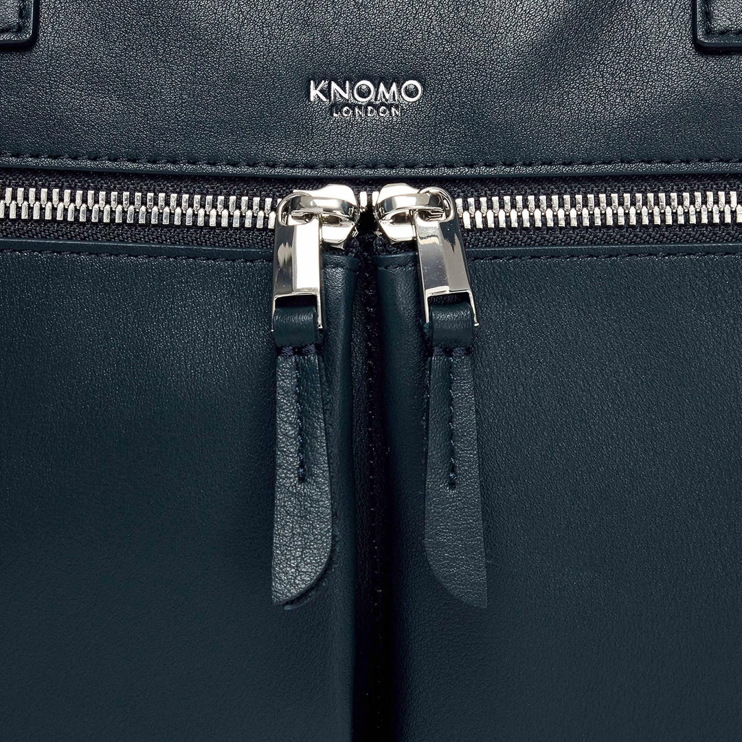 KNOMO Hanover Damen 14 Zoll Laptop Aktentasche, Computer Tasche, Brieftasche, Schwarz Dunkelblau, Le