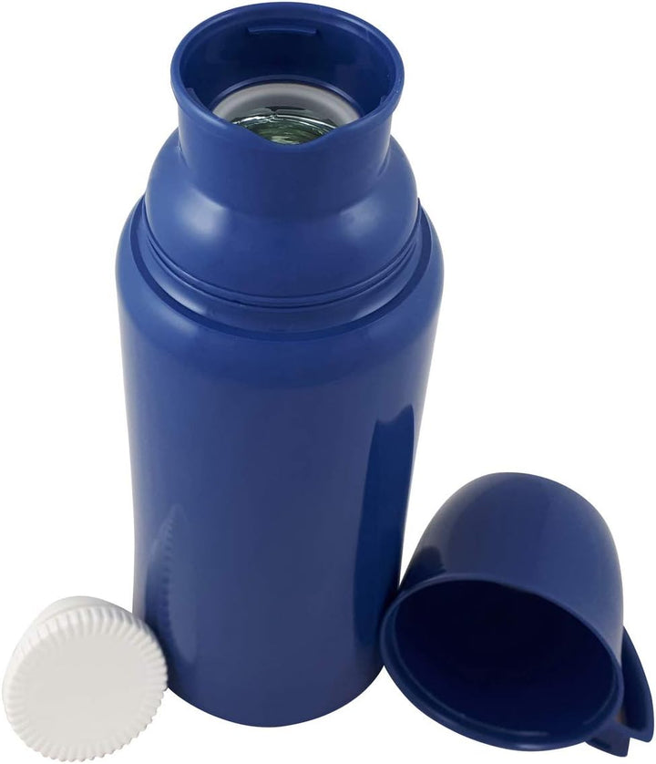 Helios Elegance Thermoskanne Taubenblau 1,0 l – 6h Heiss - Hält Getränke heiss & kalt - Robustes Des