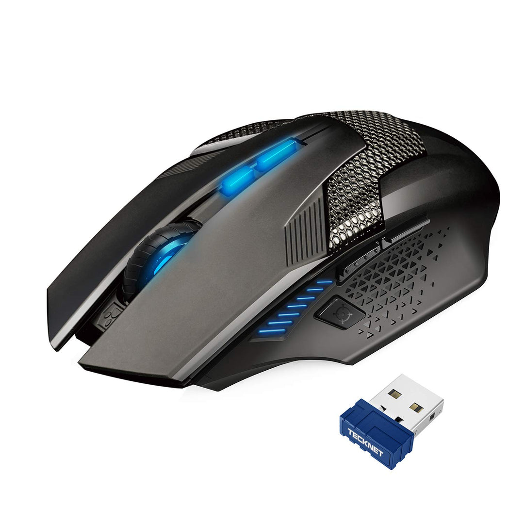 TECKNET Kabellose Gaming Maus, Raptor 2.4G Spieletauglichen Wireless Gamer Maus 8 Tasten, 4800 DPI,