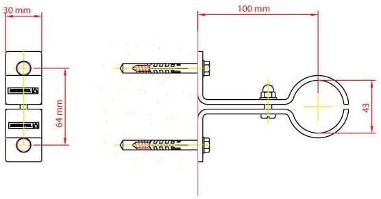 Rosetten 2 Stk. V2A für Einbauleiter d=43mm | original Produkt von Astral Pool