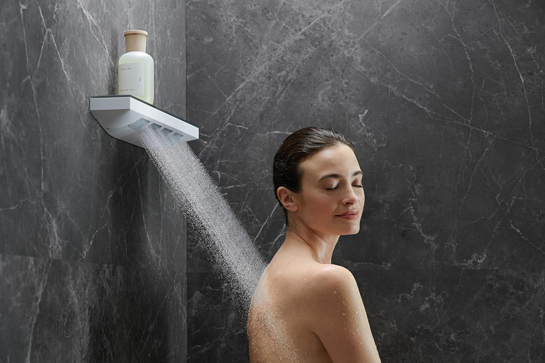 hansgrohe Schulterbrause Rainfinity (500mm mit 1 Strahlart und Duschablage) chrom Chrom ohne Brauseh