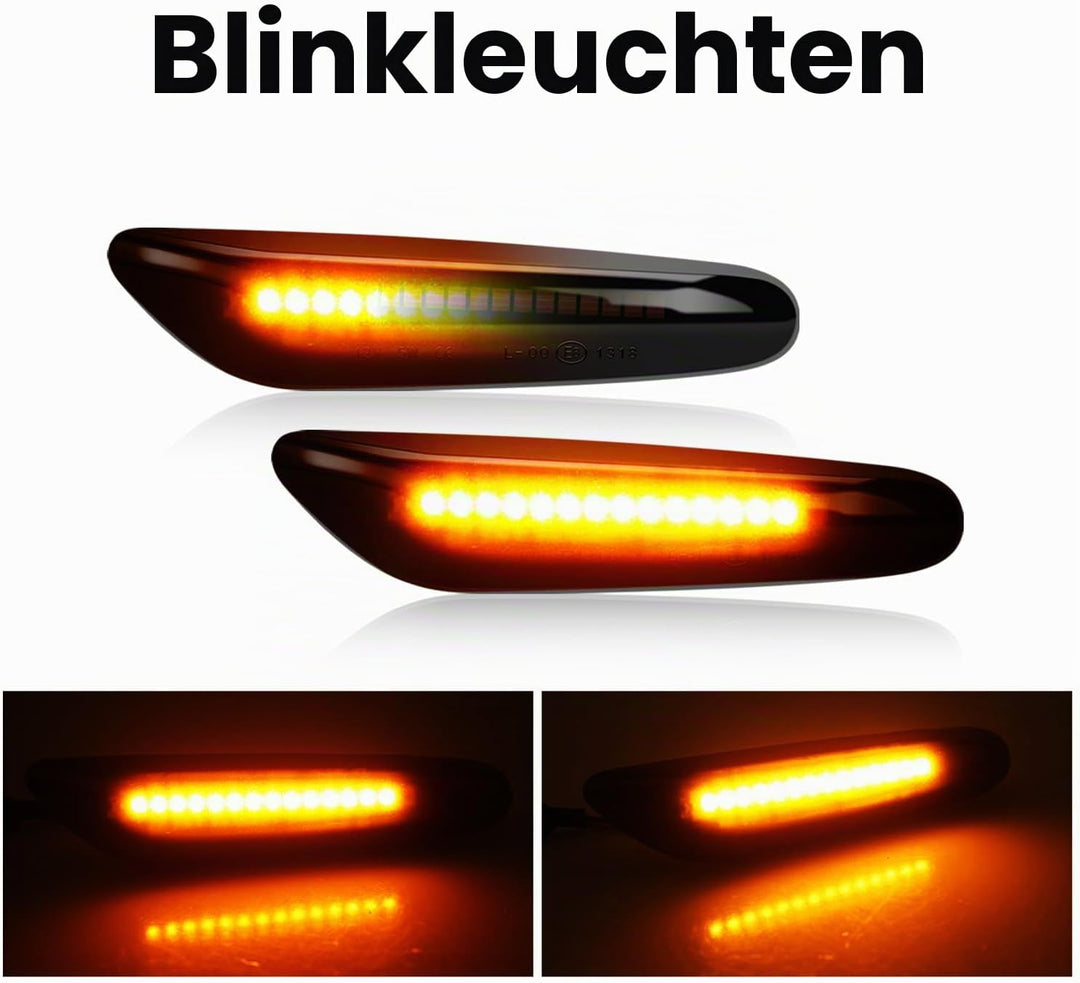 WinPower Seitenmarkierung Signal Licht anmachen Sequenzieller Blinker Fehlerfrei Kompatibel mit BMW