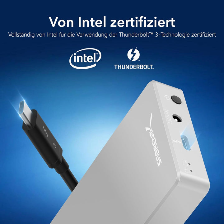 SABRENT SSD M.2 Gehäuse Dual Bay, 1500Mbps Thunderbolt 3 Docking Station USB C fur Aluminium Externe