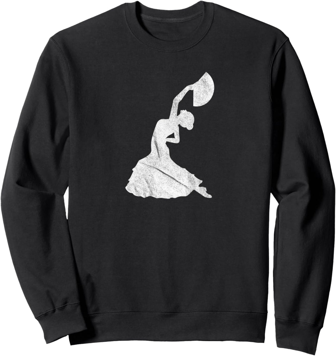 Flamenco Tänzerin Weiss Spanien Kleid Salsa Tanz Für Frauen Sweatshirt