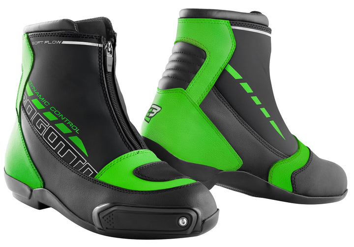 Bogotto Lap Motorradschuhe, schwarz/grün, 42, 42 EU Schwarz Grün