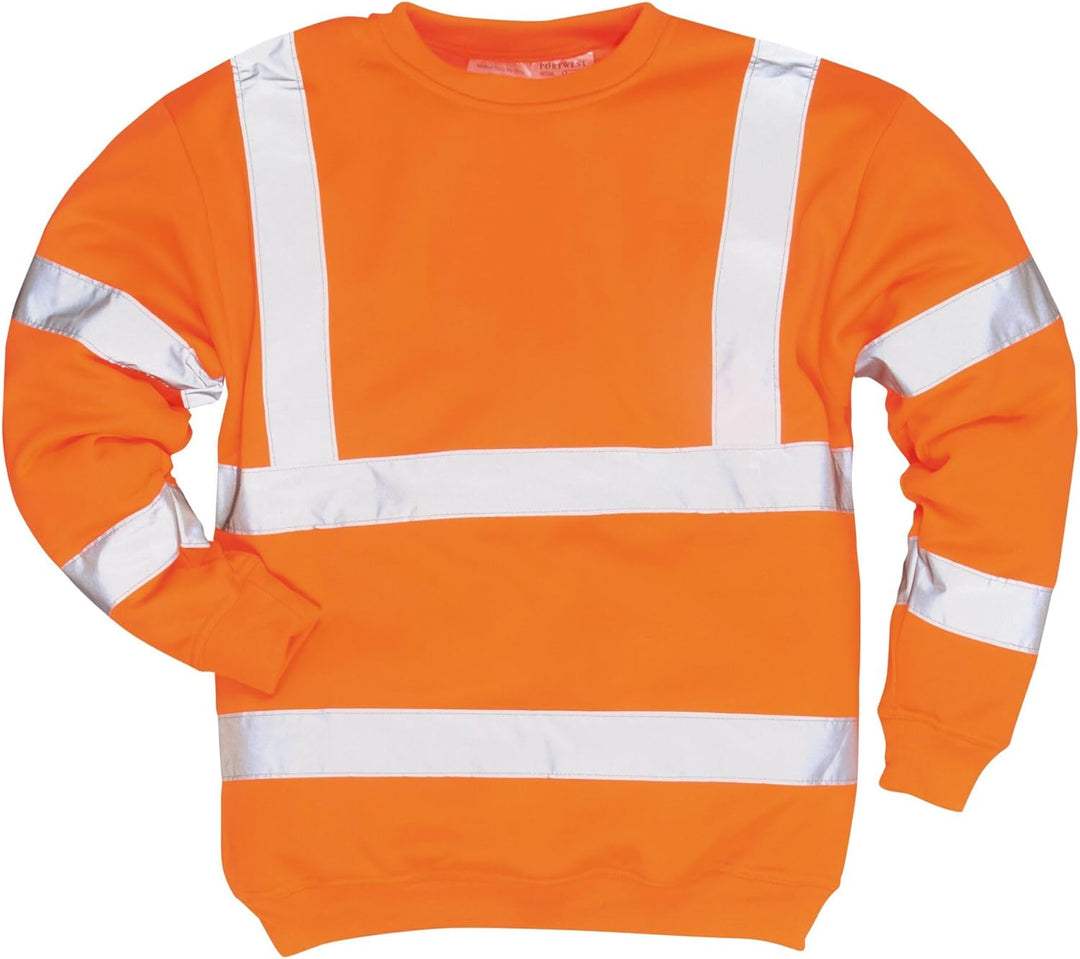 PORTWEST B303 - Warnschutz-Sweatshirt, 1 Stück, XXL, Orange, B303ORRXXL XXL Orange, XXL Orange