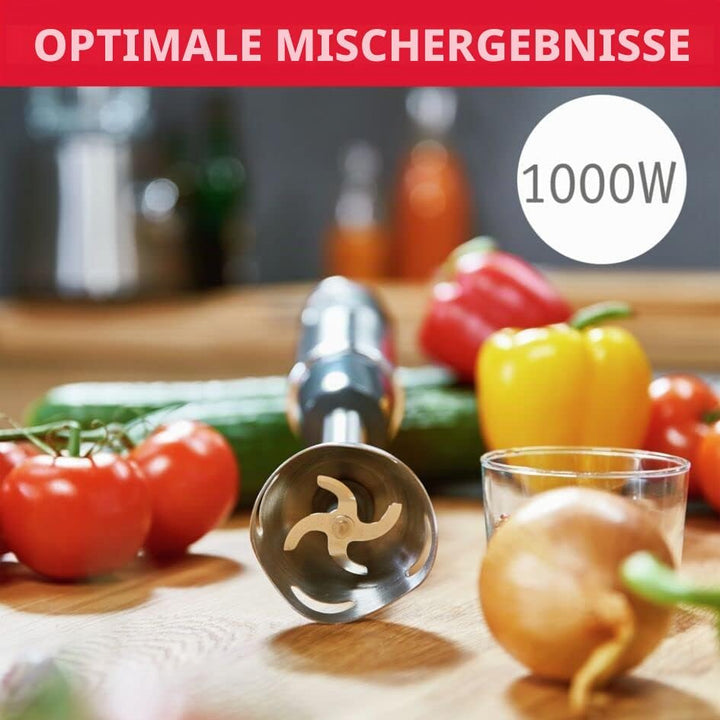 Moulinex DD6558 DD655810 Quickchef 3-in-1 Tauchmixer, Powelix-Technologie, 3 Zubehörteile, Edelstahl