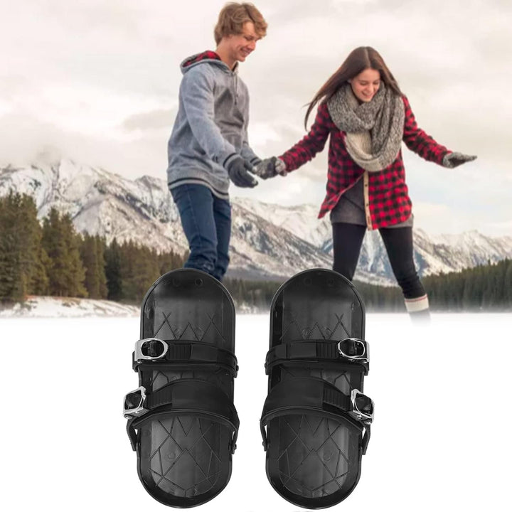 Mini Ski Schlittschuhe, 36x14.7cm / 14.2x5.8 Zoll Kurze Snowskates, Snowboard Snowblades Dünne Skier