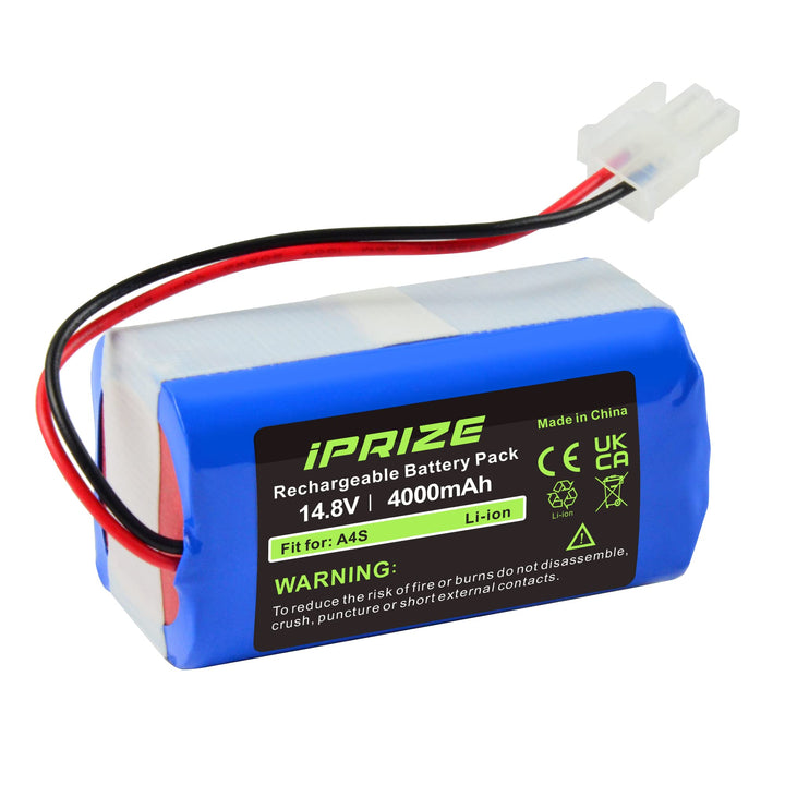 iPrize 14.8V 4000mAh Ersatzakku für iLife A4, A4s, A6, V7, V7s Plus, V7s Pro, X620 Staubsauger Haush