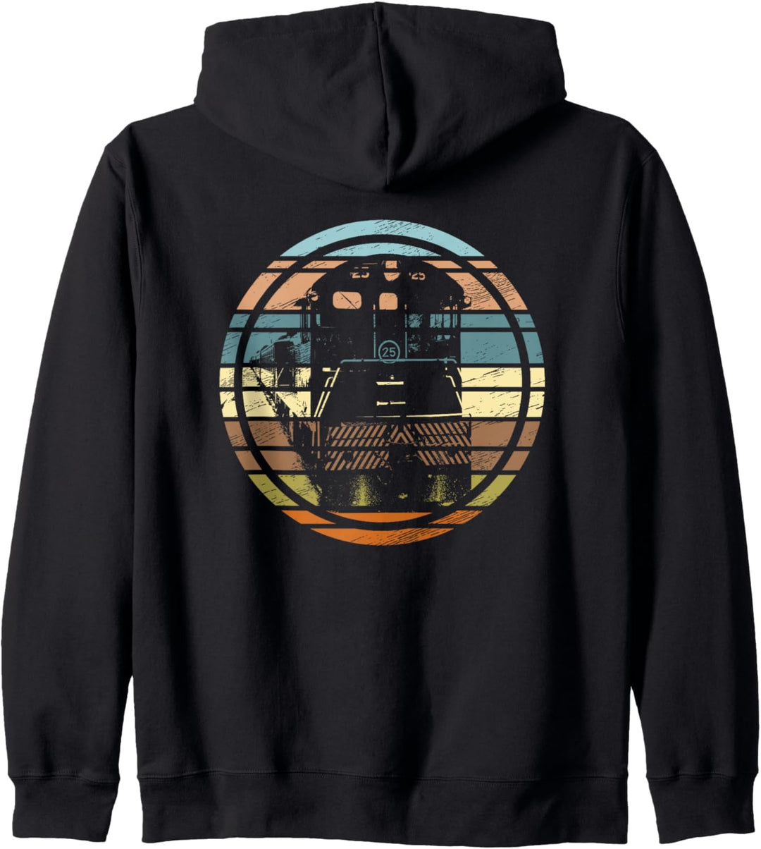 Zuglokomotive Eisenbahn Eisenbahnen Retro-Jahrgang Kapuzenjacke