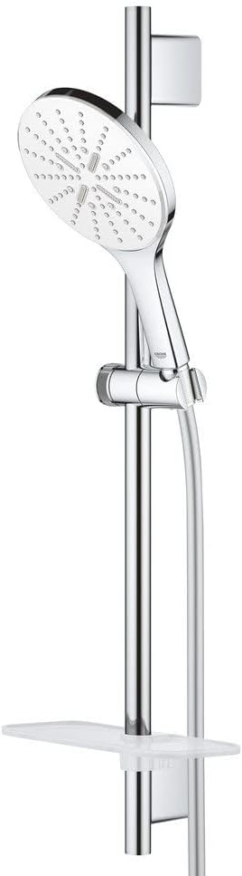 GROHE Rainshower 150 SmartActive | Brausestangenset 3 Strahlarten | Moon White | 26592LS0 Brausestan