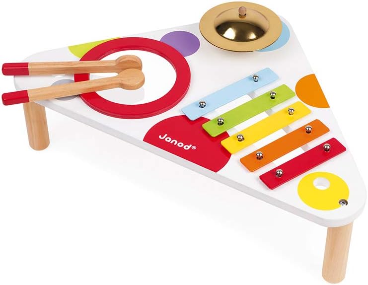 Janod - Confetti Holz-Musiktisch, Kinder-Musikinstrument, Spielzeugnachbildung und Spielzeug für mus