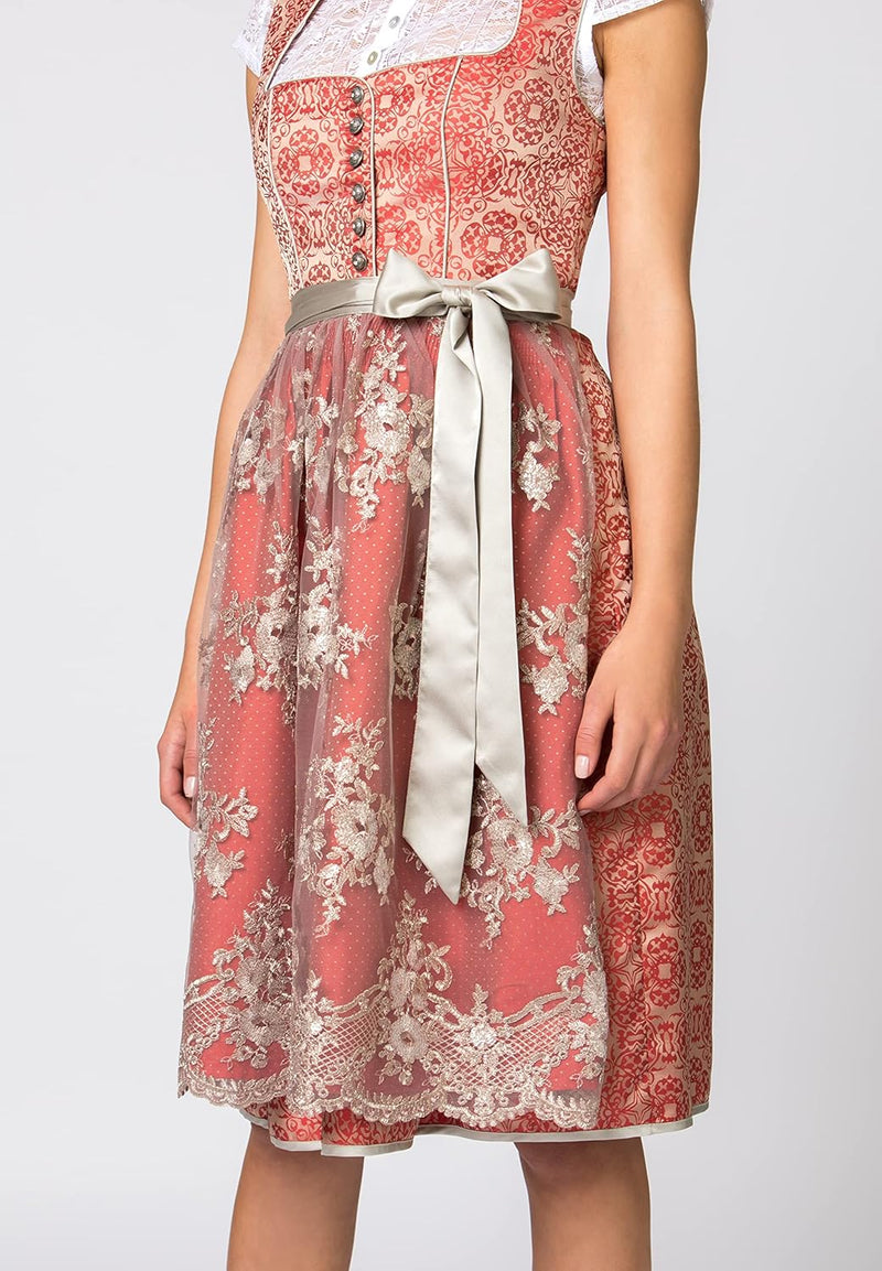 Stockerpoint Damen Dirndl Odina Kleid für besondere Anlässe 30 Rot, 30 Rot