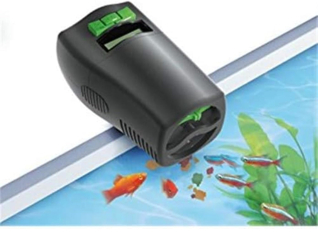 Tetra myFeeder Futterautomat für Zierfische im Aquarium, anthrazit, inklusive Batterien ohne Batteri