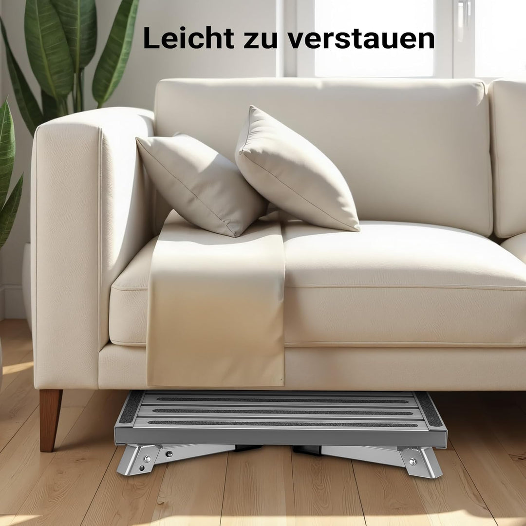 Wiltec Tritthocker klappbar Trittleiter mit 1 Stufe aus Aluminium Camping Klapptritt bis 220 kg mit