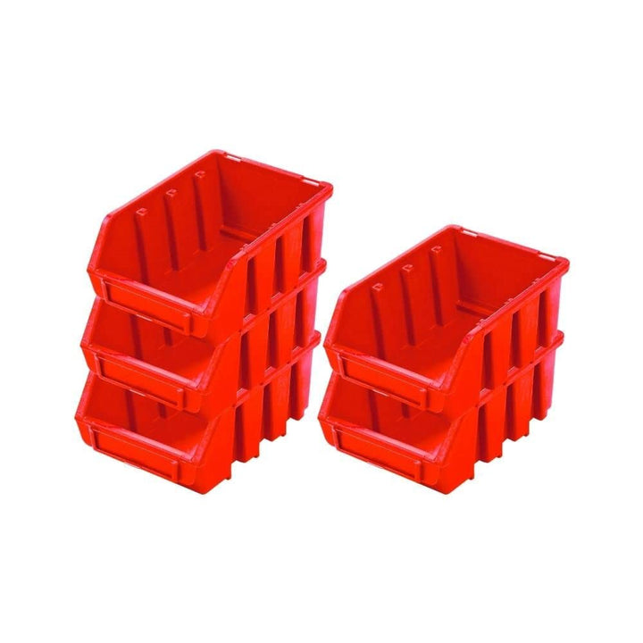 PROREGAL SuperSparSet 5x Sichtlagerbox 2 | HxBxT 7,5x11,6x16,1cm | Rot | Sichtlagerbehälter Sichtlag