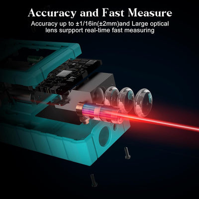 Laser Entfernungsmesser, hohe Genauigkeit, 50 m, Kiprim LD50E, Laser-Massband, kompaktes Laser-Messg