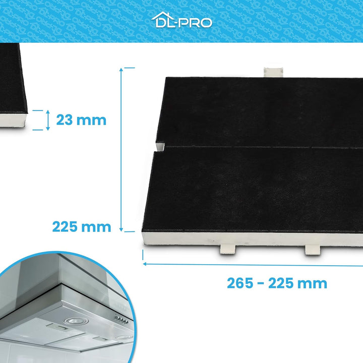 DL-pro Filter Aktivkohlefilter für Balay 361047 00361047 Bosch DHZ5136 Siemens LZ51351 Neff Z5117X1