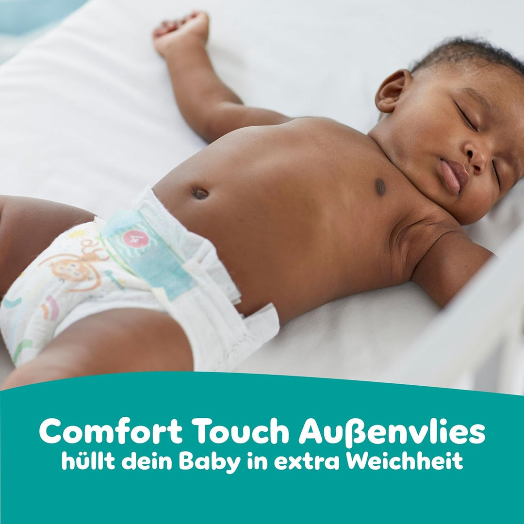Pampers Baby-Dry Grösse 3, 222 Windeln, 6kg-10kg, Bis zu 100% Auslaufschutz & Komfort die ganze Nach