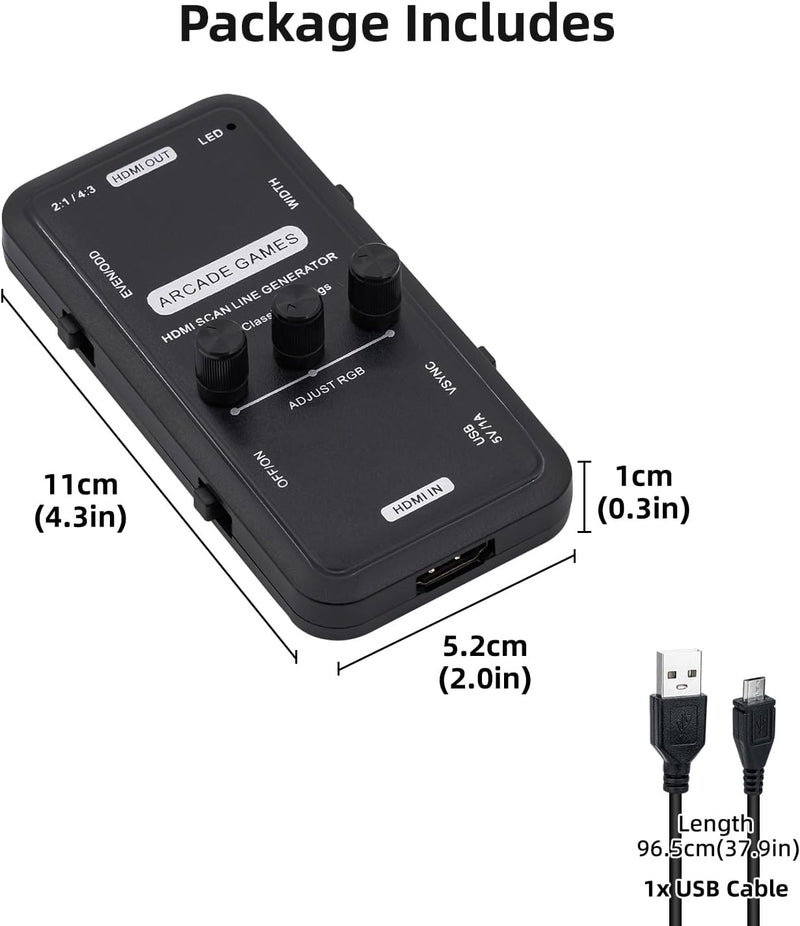 Mcbazel HDMI Scanlinien-Generator Tragbarer Audio-Video-Ausgang Scanline-Generator-Board für alle Re