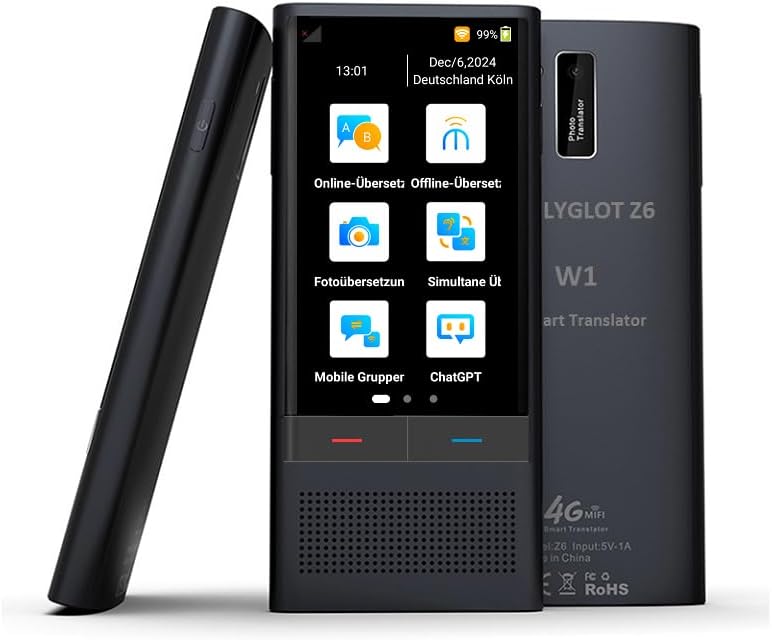 W1 AI Translator multifunktionaler elektronischer Sprachübersetzer neuer Generation (W1 Z6), W1 Z6