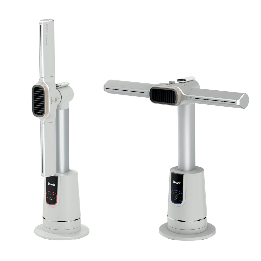 Shark TurboBlade Cool + Heat Ventilator, 2-in-1 Ventilator und Heizlüfter, Mit Fernbedienung, Perlwe