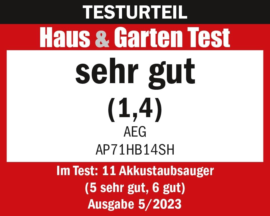 AEG HYGIENIC 7000 Akku-Staubsauger, Extra Kraftvoll, Ultraleicht 2,2 kg, Allergiker, bis zu 40 Min.