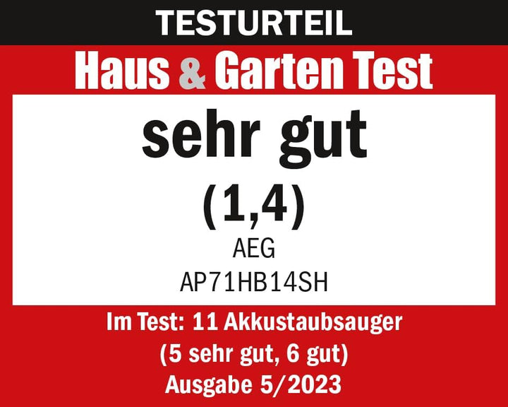 AEG HYGIENIC 7000 Akku-Staubsauger, Extra Kraftvoll, Ultraleicht 2,2 kg, Allergiker, bis zu 40 Min.