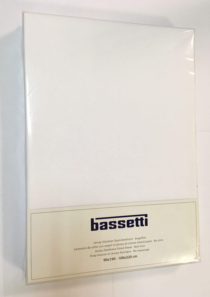 Bassetti Spannbettlaken 011 Weiss Baumwolle/Elastan, Masse: 90cm x 190cm, 100cm x 220cm, 9225045 90c