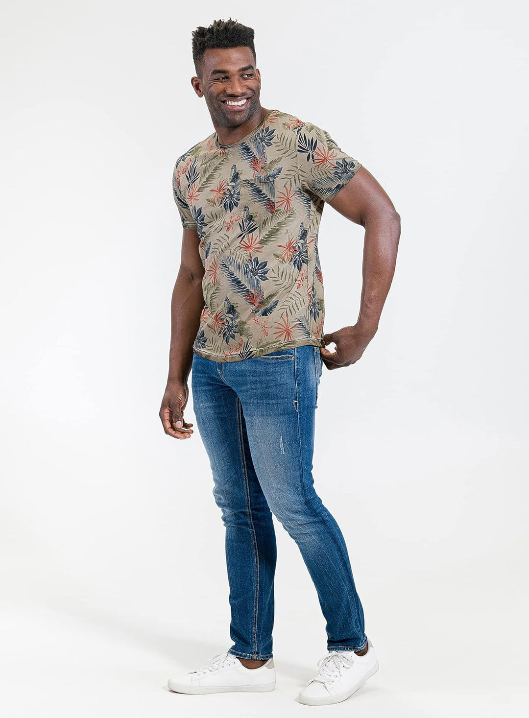 KEY LARGO Herren Mt Santa Fe Round T-Shirt S Khaki (1505), S Khaki (1505)