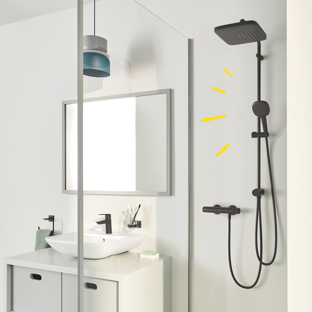 GROHE Vitalio 250, Duschset ohne Armatur, wassersparend, 8l pro Min (Regendusche für vorhandene Dusc